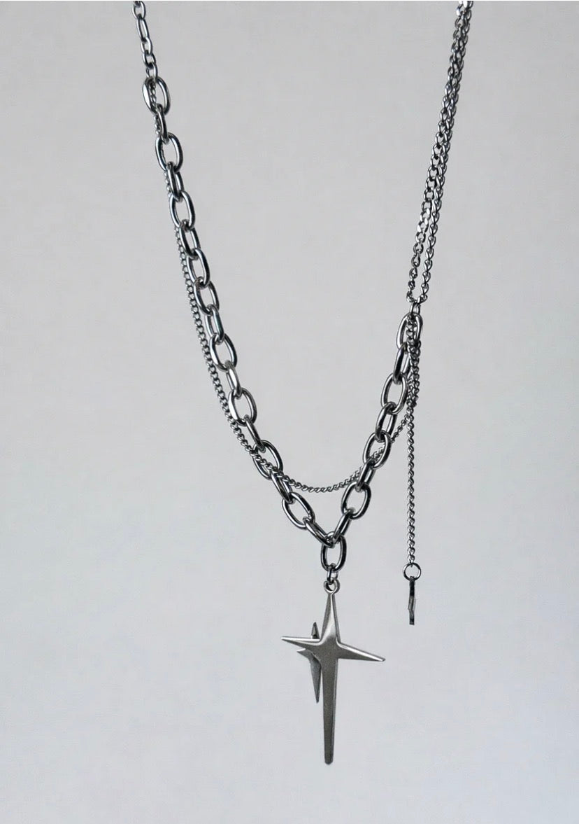 Maison Blanc Axis Cross Necklace
